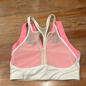 Lululemon Pink Mesh Zipper Sports Bra Size 4